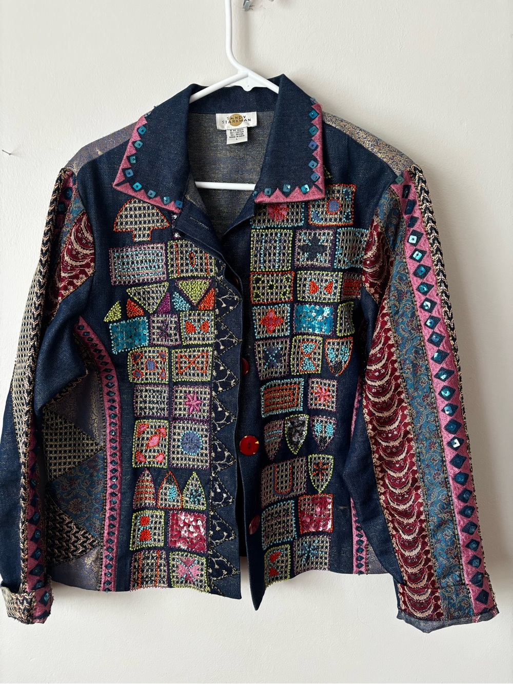 Santana Multicolor Embellished Patchwork Jacket